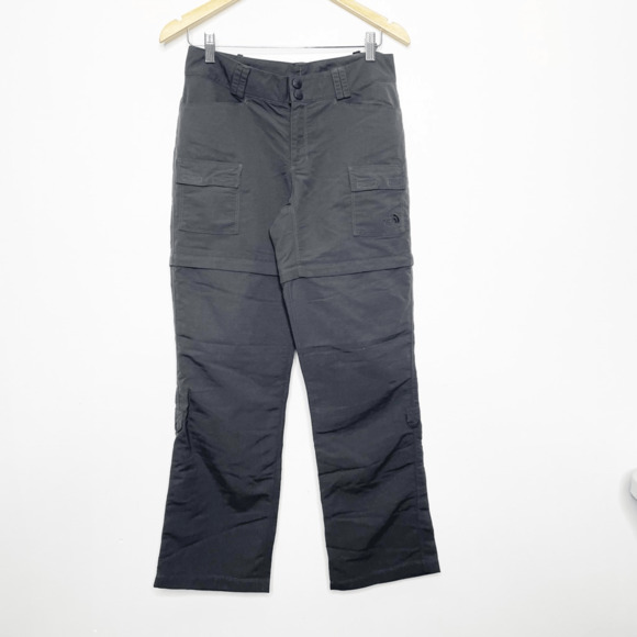 THE NORTH FACE Short Court Zip Off Convertible Cargo Pants Shorts gray womens 6 - Picture 3 of 8
